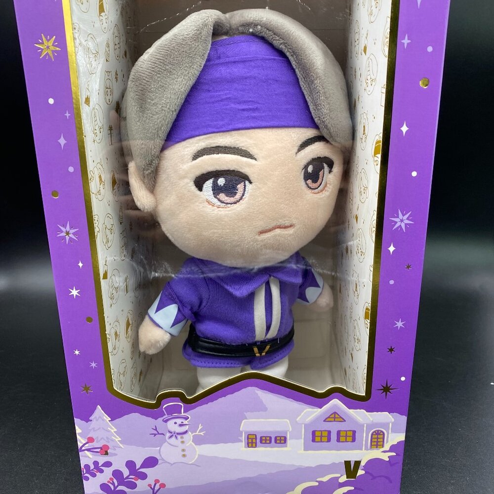 BTS V Plush Doll Tiny Tan Kpop Fortune Box Purple Holiday 2020 Ver. New